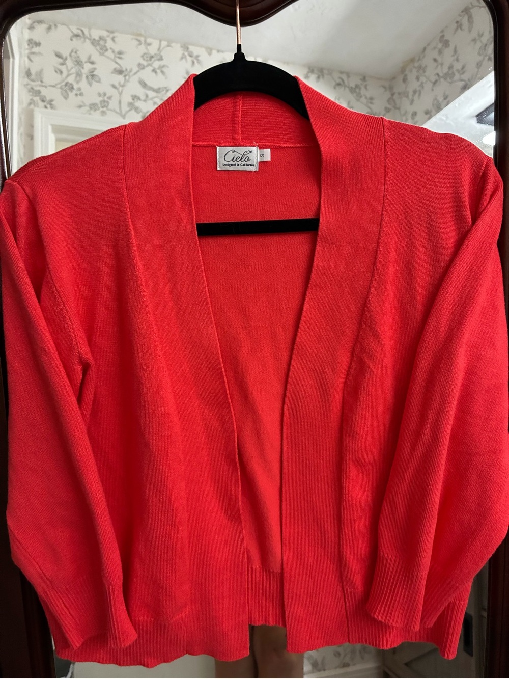 Cielo Bright Red Open-Front Cardigan